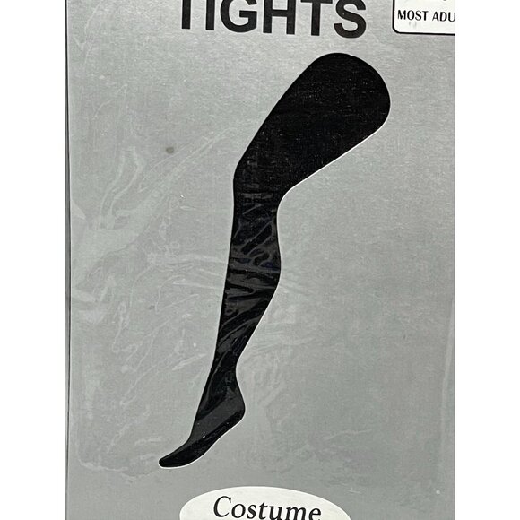 Costume mates seamless tights black stretch nylon one size fits most adults READ - Picture 2 of 7
